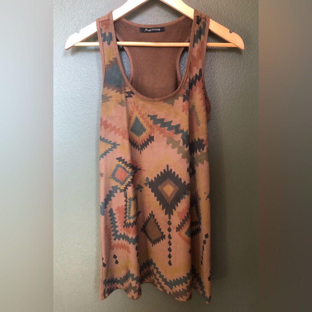 Foreign Exchange Racerback Tank Aztec Print